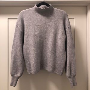 Vici gray mock neck sweater